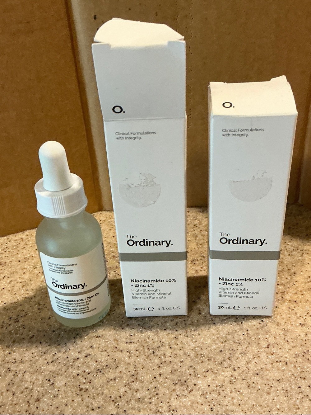 Lot of 2 “The Ordinary” Niacinamide 10% + Zinc 1% Blemish Formula 1 oz NIB